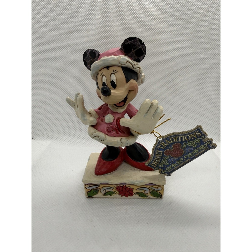 Jim Shore Disney Traditions Minnie Mouse Festive Fashionista 6002843 Christmas